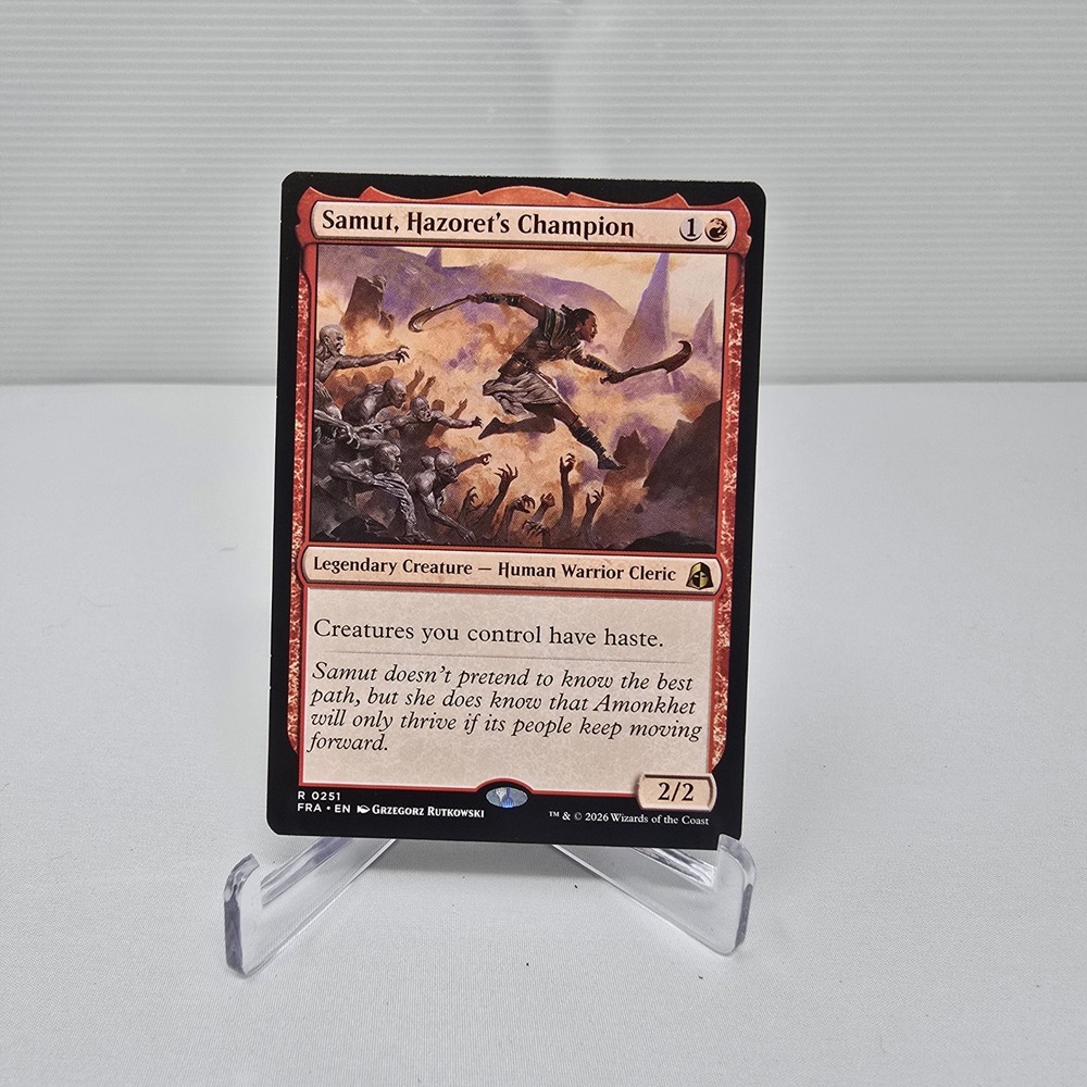 Magic The Gathering Samut Hazoret's Champion Foundations 0251 Rare Red MTG Card